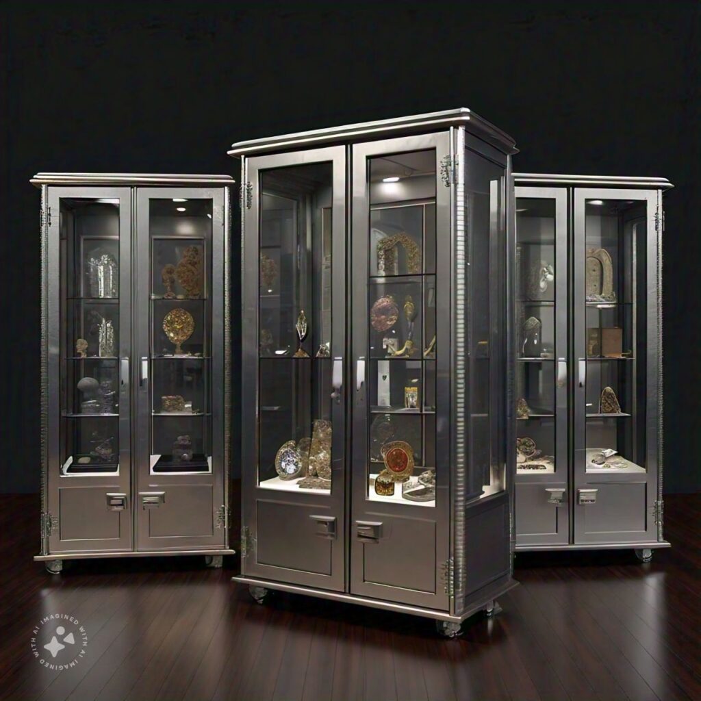 Security Display Cabinets with Glass Doors